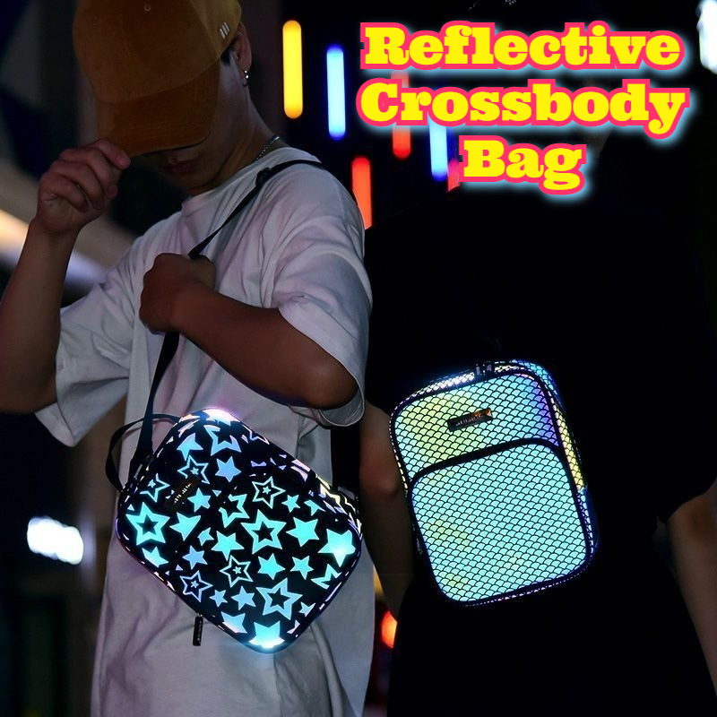 Cycling Commute Backpack - Reflective Crossbody Bag Multipurpose Sports Sling