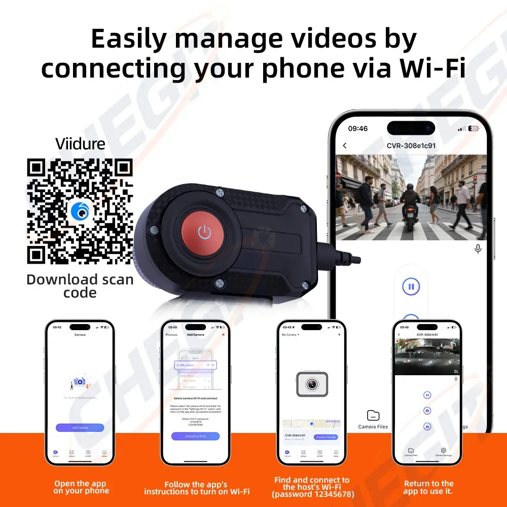 Motorcycle DVR 2K HD WiFi With - огляд і ціна Cycling Loop