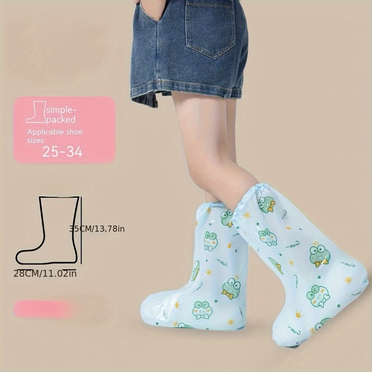 10pc Frog Cartoon Shoe Covers  - огляд і ціна Cycling Commute Shoes