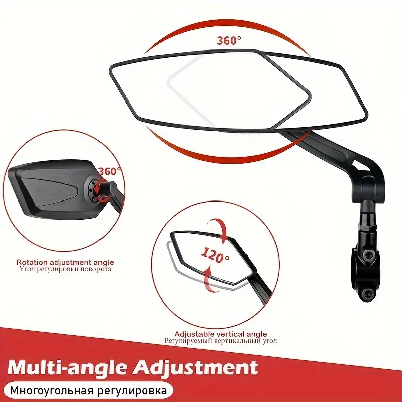 2pcs Motorcycle Handlebar Mirr - огляд і ціна Mirror Handlebar Convex
