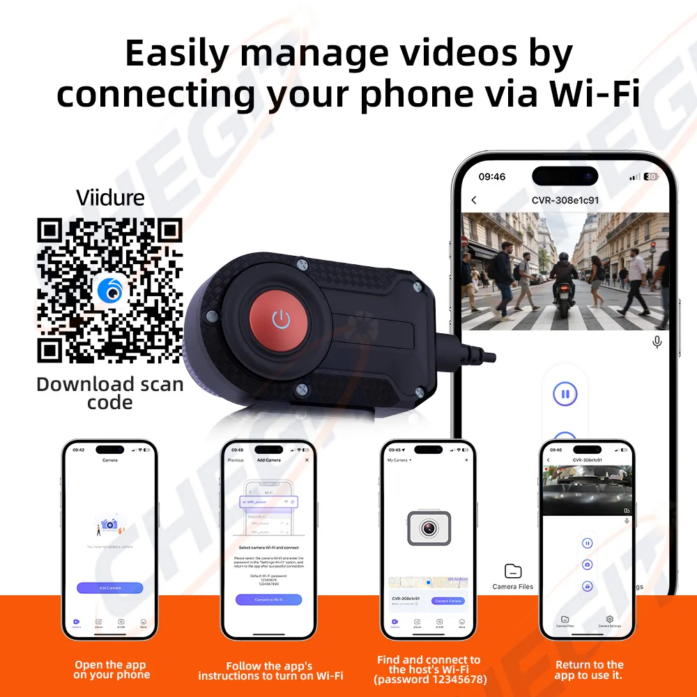 New 2K HD Motorcycle DVR WiFi  - огляд і ціна Cycling Loop