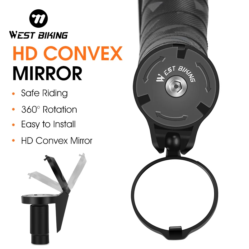 WEST BIKING Bicycle Rearview M - огляд і ціна Mirror Handlebar Convex