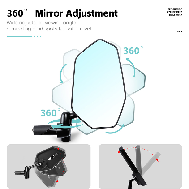 WEST BIKING HD Anti-glare Conv - огляд і ціна Mirror Handlebar Convex