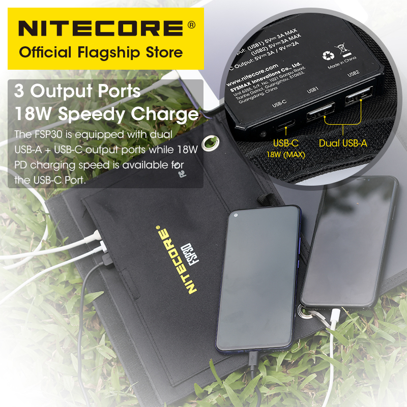 NITECORE FSP30 30W Portable So - огляд і ціна Usb Charger Dynamo